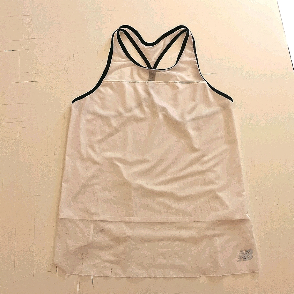 New Balance, S, White RacerBack Tank Top
